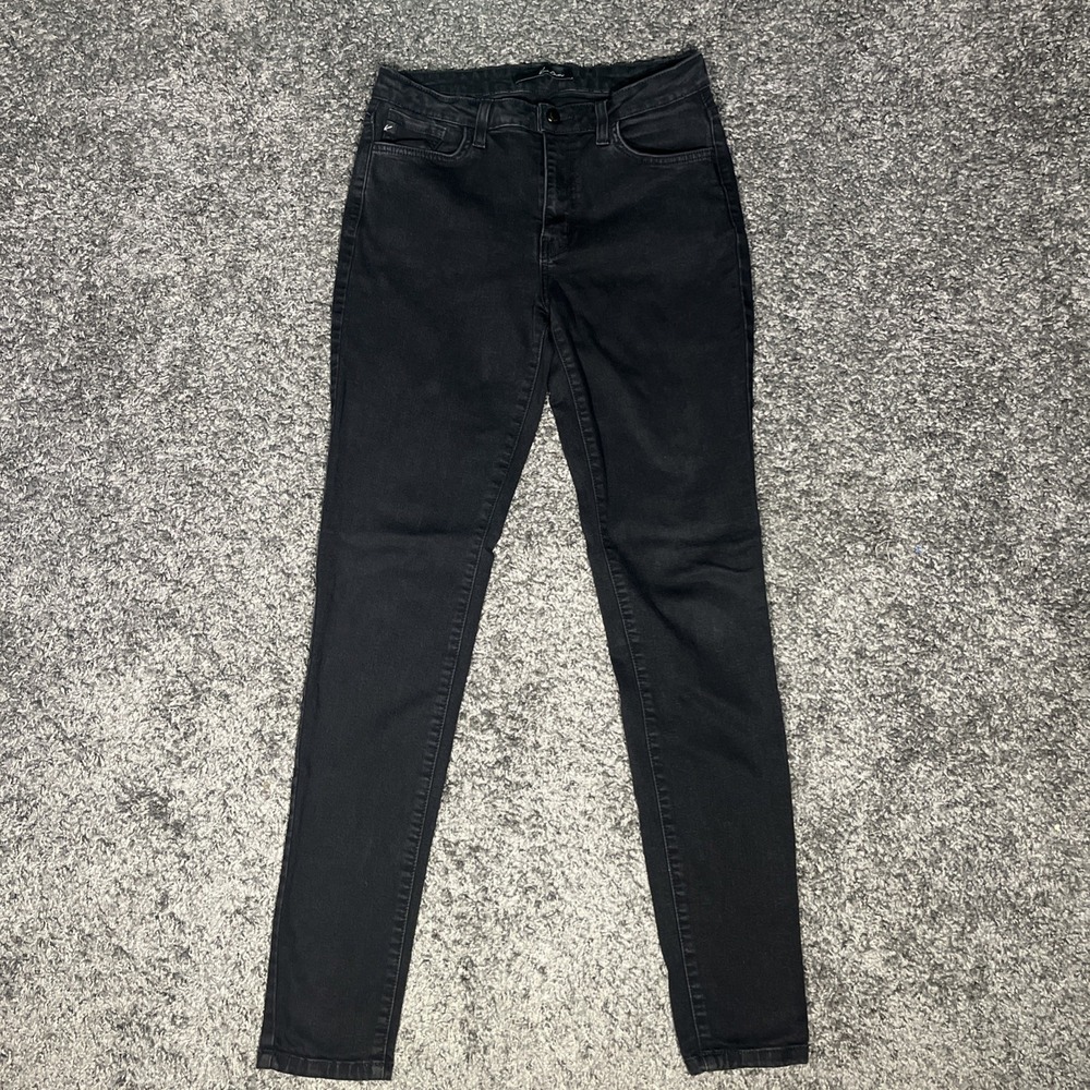 Kancan Med high rise skinny place jeans stretch‎ Sz 28 waist black stretch